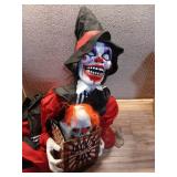 Haunted Hill Farm 5.75-ft Freestanding Talking Lighted Billy Barker Clown Animatronic