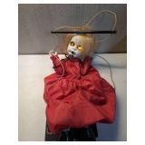 Haunted Hill Farm 4 ft. Animatronic Swinging Demon Girl with Lights and Sound, Indoor or Covered Outdoor Halloween Decoration