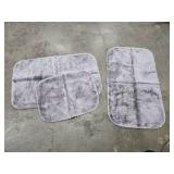 3pc Traditional Nylon Washable Bathroom Rug Set Gray - Garland Rug - Retail: $105