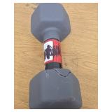 CAP, 15lb Neoprene Dumbbell, Cool Gray, Single (Damage-See Pic #4) - Retail: $25