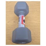 CAP, 15lb Neoprene Dumbbell, Cool Gray, Single (Damage-See Pic #4) - Retail: $25