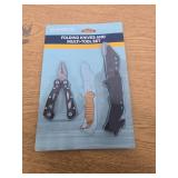 Magellan Outdoors 2-Piece Folding Knife And 12-In-1 Multi-Tool Set (Missing One Piece)