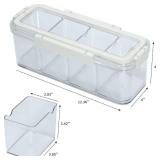 Yesesion 2 Pack Card Storage Box for Top Loader, Clear Display Case with Lid and Handle for Collectible Trading Baseball Football Game Card, Portable Art Crafts Organizer