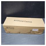 Artificial Cactus 39 Inch Fake Cacti Faux Plant with Black Planter for Home Garden Store Office Floor Decoration