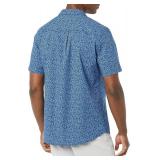 Amazon Essentials Mens Vacation Cotton Button-Down Resort Shirt, Short Sleeve. XL