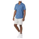 Amazon Essentials Mens Vacation Cotton Button-Down Resort Shirt, Short Sleeve. XL
