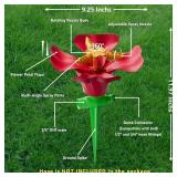 Rotating Flower Garden Sprinkler for Yard, Adjustable Spray Modes, Large Area Coverage, Easy Hose Connection, Red