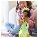 Plush Doll, Tiana, Medium 14 Inches, Soft Plushy with Embroidered Features, Princess Toys for Girls, Disney Dolls, Stuffed Animals for Girls