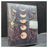 Blank Spell Book of Shadows Journal with Lock Clasp Handmade Vintage Moon Phase Print Diary Leather Journal Prayer Pagan Witchcraft Supplies Wiccan Decor Notebook Size 7x5 inches (Red Moon, 7x5)