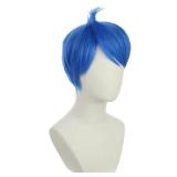 Short Blue Wig Kids Children Blue Bob Wig Short Layered Wig Girls Synthetic Cosplay Costume Party Wig ML