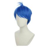 Short Blue Wig Kids Children Blue Bob Wig Short Layered Wig Girls Synthetic Cosplay Costume Party Wig ML