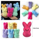 Easter Bunny Plush Toys 6Pcs Easter Peep Plush Cute Animal Bunny Stuffed Doll Toy Easter Basket Stuffers Toys for Kids