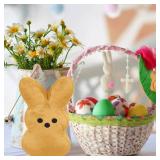 Easter Bunny Plush Toys 6Pcs Easter Peep Plush Cute Animal Bunny Stuffed Doll Toy Easter Basket Stuffers Toys for Kids