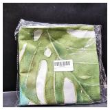 Monstera Palm Leaf Pillow Covers 16x16 Set of 2 Green Teal Tropical Throw Pillow Covers Botanical Plant Summer Pillow Case Double Sided Printing Cushion Case for Bedroom Couch Sofa