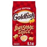 Lot of 3 Goldfish Limited Edition Awesome Sauce Flavored Crackers - 6.1oz. BB 11/5/25