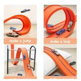 15 Ft Flexible Race Car Track Compatible with Hot Wheels and Diecast 1/64Th Car