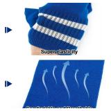 Medsuo 2 Pairs Kids Football Socks Aged 7-12 Knee High Breathable Soccer Socks Long Football Sport Socks for Kid Boy Girl