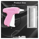 Tagging Gun for Clothing, Fine Stitch Mini Stitch Gun for Clothes, Stitching Quick Clothing Fixer Sewing, Quilting Hemming Quick Stitch with 6 Needles Pink
