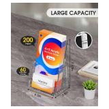 MaxGear 4x9 inch Brochure Holder, 6 Pack Acrylic Display Stand with Business Card Slot, Countertop Literature, Flyer, Trifold, Pamphlet, Booklet Menu Organizer