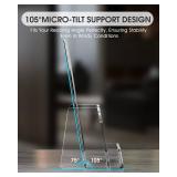 MaxGear 4x9 inch Brochure Holder, 6 Pack Acrylic Display Stand with Business Card Slot, Countertop Literature, Flyer, Trifold, Pamphlet, Booklet Menu Organizer