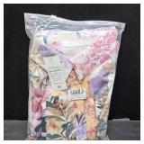 futurino Women Single Breasted A-line Dress, Floral Printed Boho Style Lantern Short Sleeve with Belt Summer Dress. Medium