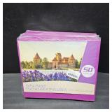 Zzrywuty 50 Packs Heavy Duty 2 Pocket Folders with Business Card Slot,Holds 100 Sheets Fits Letter Size File Folder Presentation Folder for School,Office,Home(Rose Purple)