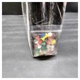 Bulletin Board, 36" 24" Felt Wall Tiles, 6 Pack Cork Boards for Office, Large Black Corkboard for Office Home (with 30 Pcs Push Pins) (Black)