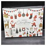 Lainlight Christmas Gift Boxes with Lids 11.3x8.2x4.1In Christmas Eve Boxes for Gifts with Card,Ribbon and Crinkle Paper (A-White)