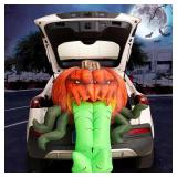 Joiedomi Halloween Inflatables Outdoor Decorations, Trunk or Treat Car Decorations Kit, Inflatable Pumpkin with Tentacles Trunk Or Treat Car Decor, Blow Up Pumpkin for Halloween Decor Outside