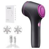 Fabric Shaver and Lint Remover - Rechargeable Fabric Remover, Sweater Shaver for Clothes and Furniture Adapter or Sweater Shaver Removing Fleece Fuzz (Black)