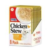 Inaba Chicken Stew Complement/Topper Cat Treat, Eight 1.4 oz Pouches, Chicken. BB 12.3.25