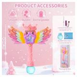 Bubble Wand for Kids Princess Bubble Machine Blower Maker Outdoor or Indoor Toy Party Birthday Gifts Christmas Basket Stuffers for Ages 3 4 5 6 7 8 Year Old Toddlers Child Little Girls