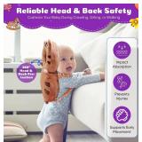 Baby Head Protector Backpack   Toddler Safety Cushion for Crawling & Walking   Infant Fall Protection Pillow with Adjustable Straps   Comes with Knee Pads & Non-Slip Baby Socks (Elephant)