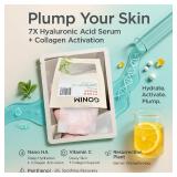 GONIM Face Mask Korean Skin Care with Hyaluronic Acid Serum & Collagen Activation, Hydrating Face Masks Skincare with Vitamin C, Moisturizing Sheet Mask for All Skin, Korean Face Mask 15 Sheets