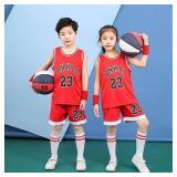 6-16Years Youth Basketball Sports Jerseys 23# for Boys Girls Basketball Jersey 2Piece Set. Picture is for reference only.This set is white not black. Size 120