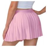 Mini Pleated Tennis Skirt for Women: Flowy Skorts for with Shorts Pockets - Athletic Trendy - Golf Pickleball. Small