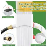 Downspout Diverter, Pathneer Rain Barrel Diverter Kit Fits for 3"x4" Downspout, Rainwater Collection System with Dual Outlet Design and 5ft Extension Tube, Diverts Water into Rain Barrel