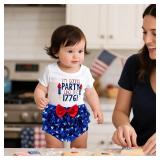 RONGTAI Baby Girl Fourth of July Outfit 12-24 Months Summer Newborn I