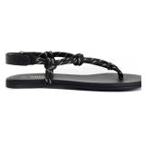 Rihero Rope Thong Sandals for Women Ankle Strap Slip On Comfortable Beach Flat Sandals. Size 8.5