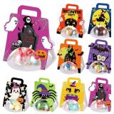 Supervitae 48 Pack Halloween Candy Holder Cards with Plastic Shaker Domes DIY Crafts Trick or Treat Gifts for Halloween Goodie Bags Stuffers School Classroom Prizes Gifts Party Favor(Witch)