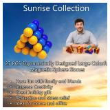 Science Kit Toys 27 PCS Colorful Magnets Building Blocks, Large Hematite Magnetic Stones, Stress Relief Autism, Home Office Kids Adults Intelligence Development Educational Birthday Party 27-7