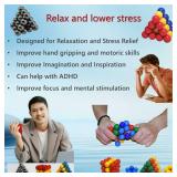 Science Kit Toys 27 PCS Colorful Magnets Building Blocks, Large Hematite Magnetic Stones, Stress Relief Autism, Home Office Kids Adults Intelligence Development Educational Birthday Party 27-7