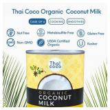 Thai Coco - Organic Coconut Milk Full Fat Unsweetened - 14 fl. oz. 6 Pk. BB 5/13/2026