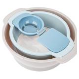 4-in-1 Baking Tools Set, Flour Sifter | Egg Separator | Mixing Bowl | Dough Scraper, Plastic Baking Tools for Making Pastry Biscuit, Easy-to-Clean & Space-Saving Baking Tools for Home Bakers