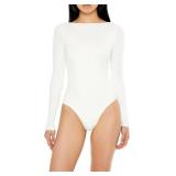 Forever 21 Womens Seamless Open-Back Thong Bodysuit. Medium