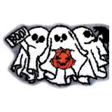 Whaline Halloween Bath Rug Ghost Tufted Bath Mat Non Slip Bathroom Shower Rugs Front Door Mat Carpet Floor Rug for Home Kitchen Bedroom Porch Entryway