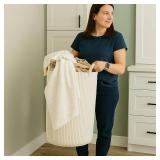 PUTSKA Laundry Basket Hamper   Blanket Basket for organizing, D cor and Toys, Clothes Hamper   Perfect for Baby and Kids Room, Nursery, Bedroom, Bathroom, Living Room   XL, Cream