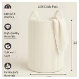 PUTSKA Laundry Basket Hamper   Blanket Basket for organizing, D cor and Toys, Clothes Hamper   Perfect for Baby and Kids Room, Nursery, Bedroom, Bathroom, Living Room   XL, Cream