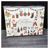 Lainlight Christmas Gift Boxes with Lids 11.3x8.2x4.1In Christmas Eve Boxes for Gifts with Card,Ribbon and Crinkle Paper (A-White)
