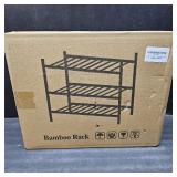 Z&L HOUSE 3-Tier Shoe Rack for Closet, Stackable Shoes Rack Organizer Free Standing Shoe Shelf for Entryway and Closet Hallway, Multifunctional Bamboo Rack in Different Combinations (3-Tier)